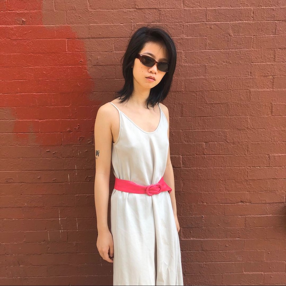 Vintage Y2K Pink Leather Belt